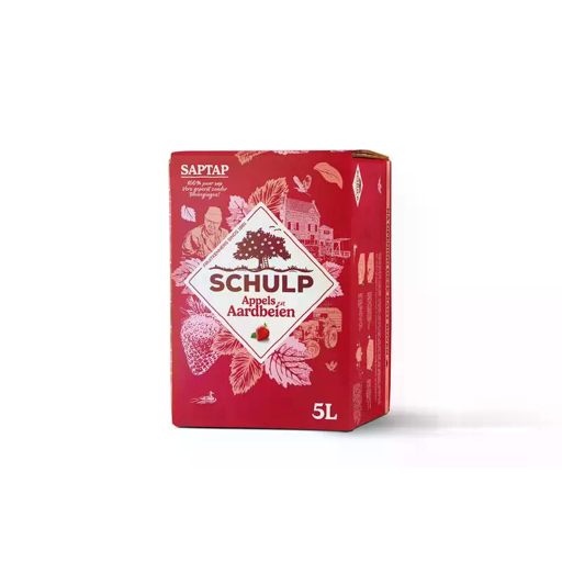 SCHULP SAPTAP APPEL/AARDBEI - 5 LTR